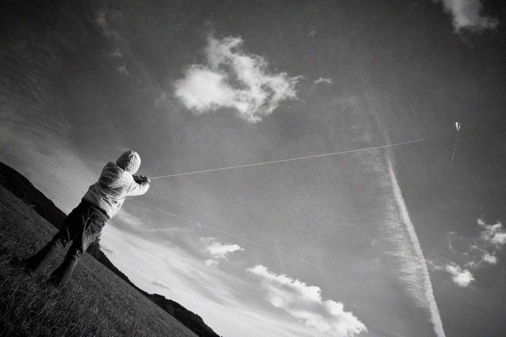 boy with kite