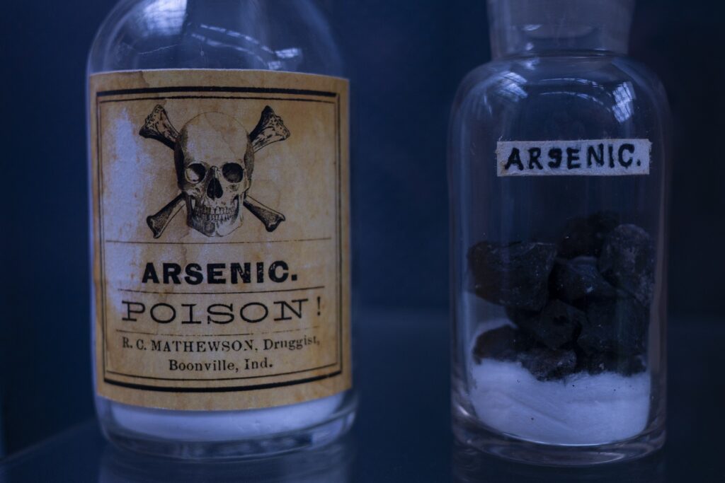 old bottles of arsenic