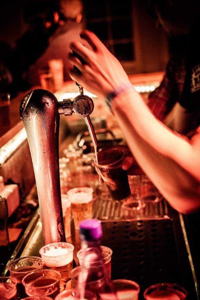Pump at a bar