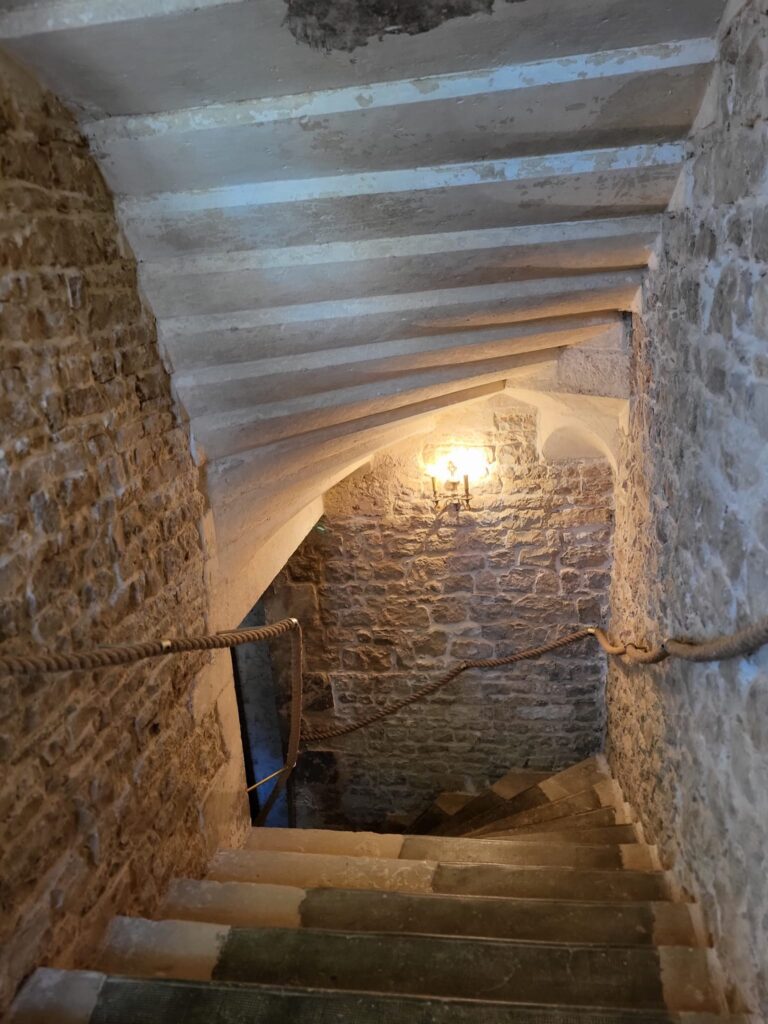 Stone steps into a cellar