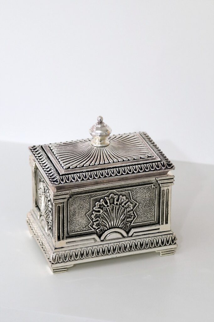 silver jewellery box

