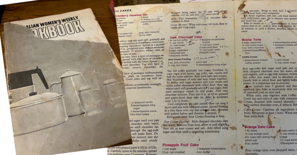 image of original book and recipe page